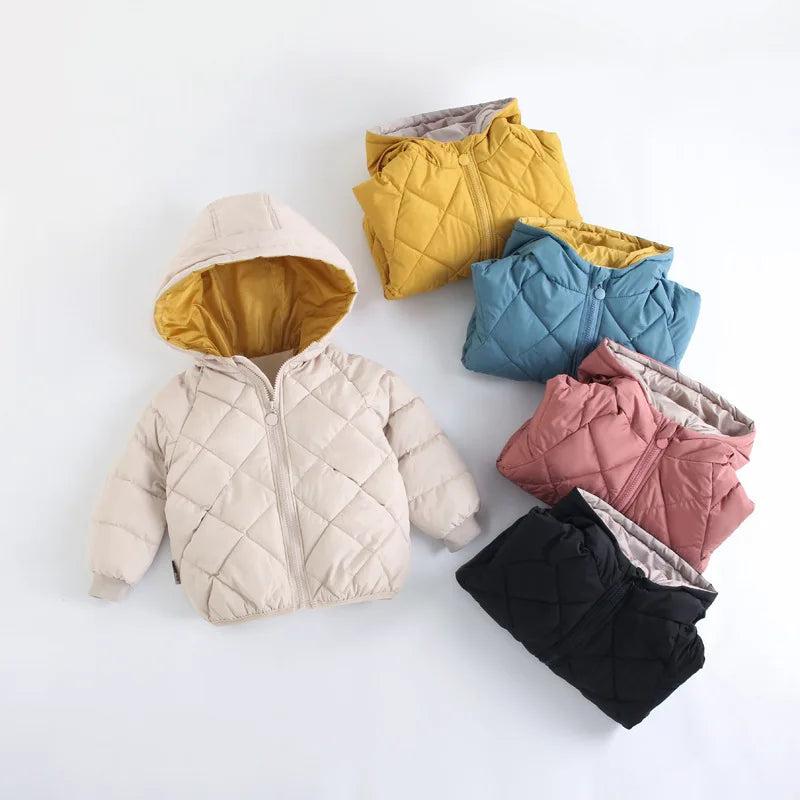 Casual Baby Girls Winter Clothes Kids Light Down Coats with Hoodie Spring Girl Jacket Toddler Children Clothing for Boys Coat