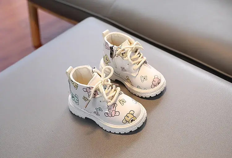 Children Boots for Girls Boys Shoes Spring Autumn PU Leather Baby Boots Fashion Toddler Kids Shoes Warm Winter Snow Boots