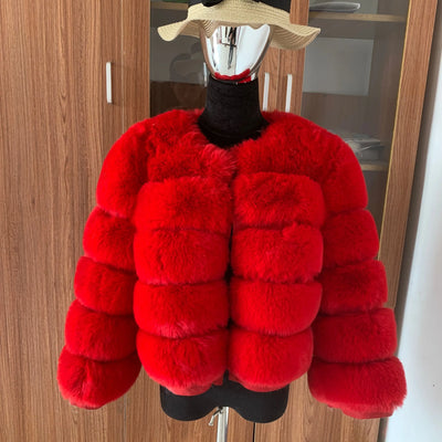 Winter coat for faux fur coat women new outerwear Fox fur short coat Fake fur  jacket furry fluffy jacket luxury woman fur Fake