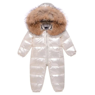 Winter Jumpsuit Overalls for Girls Children Thick Ski Suit Boys Duck Down Jacket Toddler Baby Snowsuits Outerwear Warm Coat 0-3Y