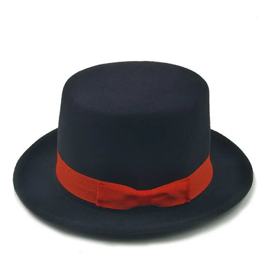 Men Top hat Magician Presidential high hat British jazz top hats male gentleman flat felt hat 2024 sombrero de copa británico