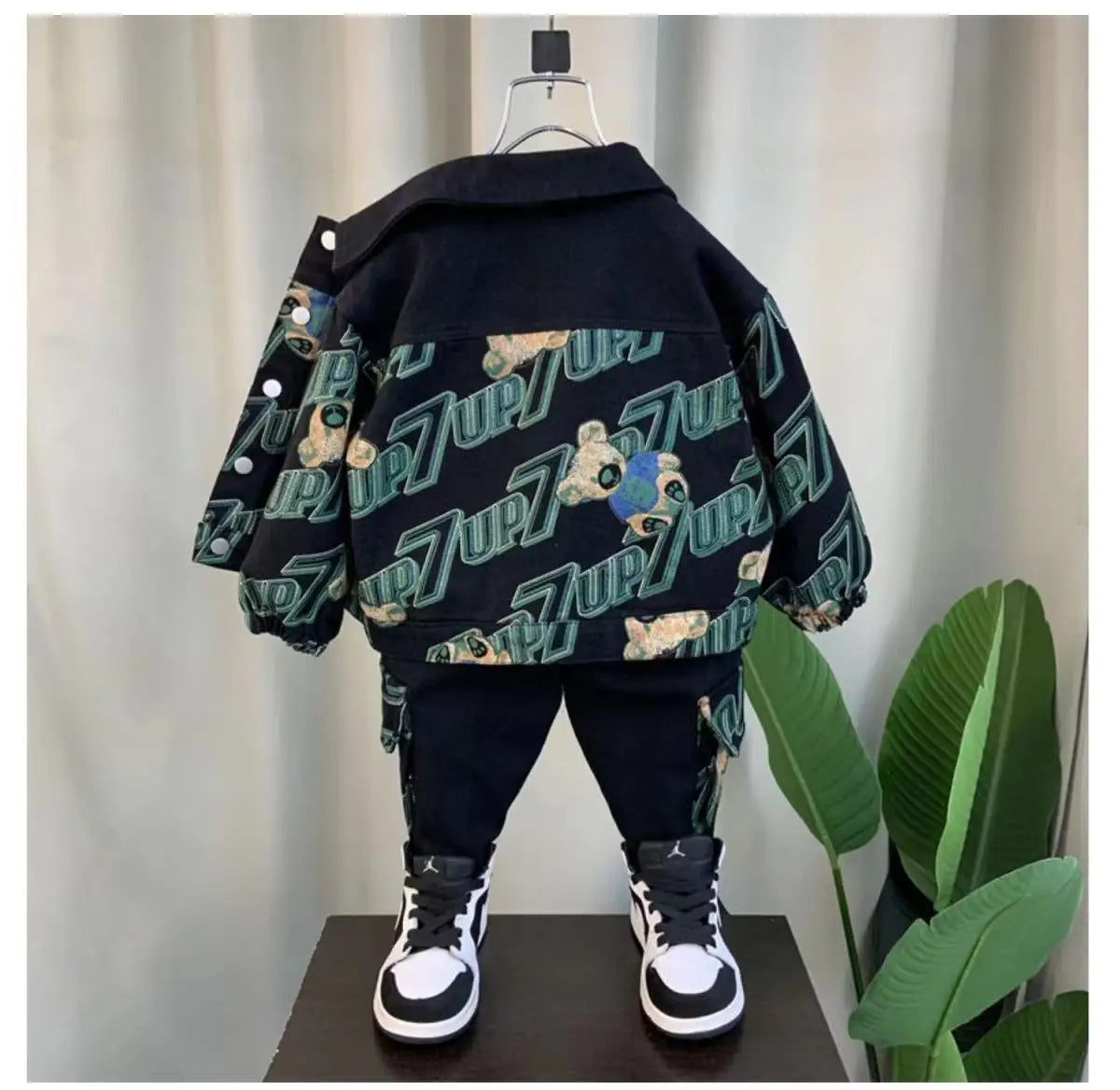 Kids Boys Set outfit Suit Spring Autumn Denim Jackets Fashion Sportswear Suit Children's Clothing Boy's Baby Top Pants 2PCS 2024