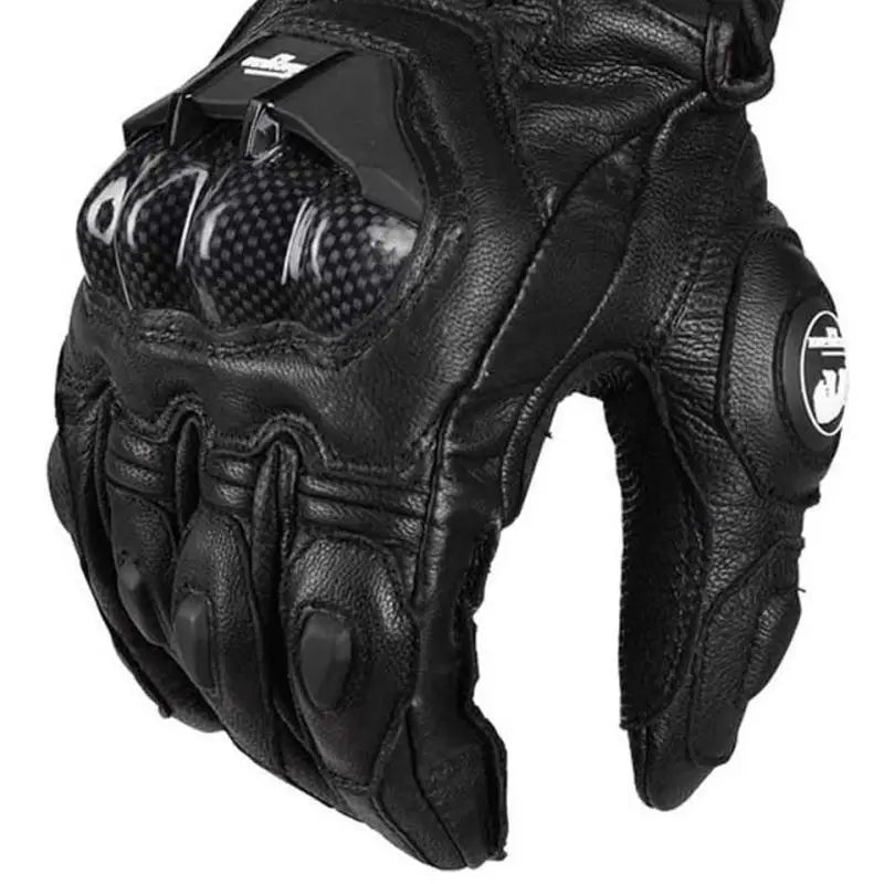 Motorcycle Gloves Black Racing Genuine Leather Motorbike White Road Riding Team Glove Men Summer Winter Touch Screen