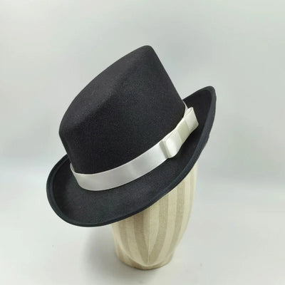 Men Top hat Magician Presidential high hat British jazz top hats male gentleman flat felt hat 2024 sombrero de copa británico