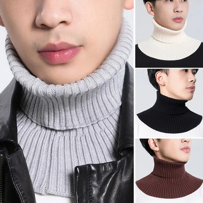 Men Fake Collar Winter Knitted False Collar Scarf Woolen Neck warmer Women Turtleneck Cycling Windproof Detachable Fake Collars