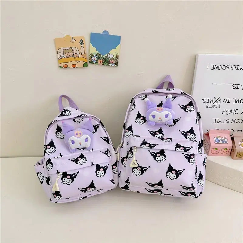 Kawaii Sanrio Bag Kuromi Cinnamoroll Melody Backpack Cartoon Anime Hello Kitty Schoolbag Student Kindergarten Storage Bag Gift