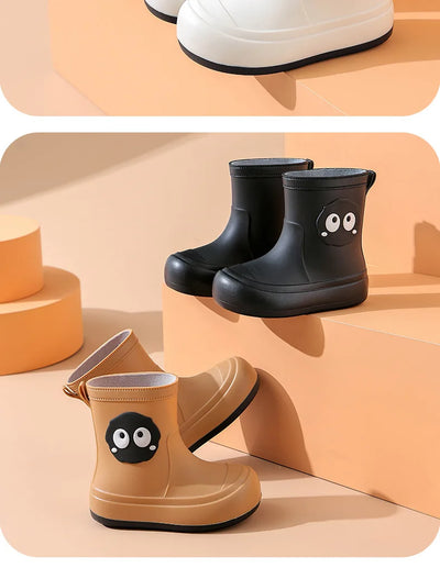 New Toddler Kids Rain Boots Children Cartoon Rain Boot Cartoon Cute Shoes for Boys Girls Waterproof EVA Non Slip Short Boots