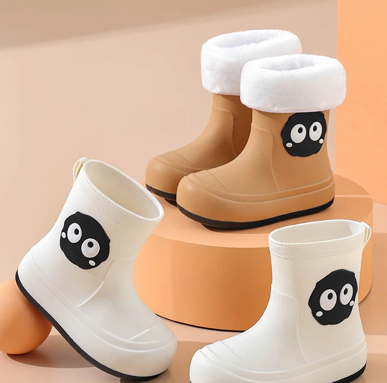 New Toddler Kids Rain Boots Children Cartoon Rain Boot Cartoon Cute Shoes for Boys Girls Waterproof EVA Non Slip Short Boots