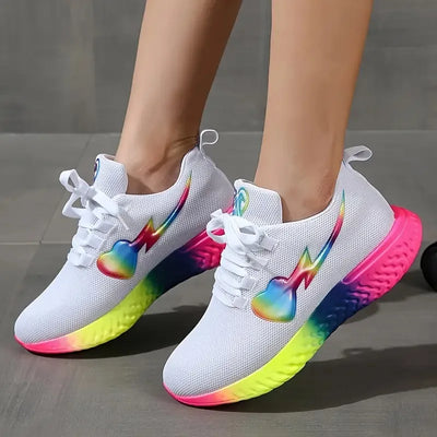 Summer New Sneakers Women Casual Shoes Bright Sole Women Sneakers Outdoor Jogging Trainer Female Vulcanized Shoes