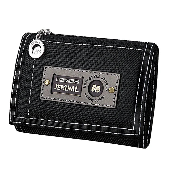 Wallets for Men Hasp Zipper Canvas Male Purses Short Wallet Quality Cards ID Holder Money Bags Clutches Coin Purse Burse Pocket