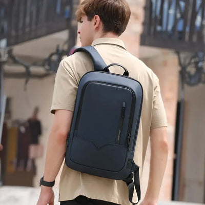 HK Slim Backpack For Men 15.6 Inch Laptop Bags Waterproof Minimalist Business Backpack With USB Charging Casual Travel Work Bag