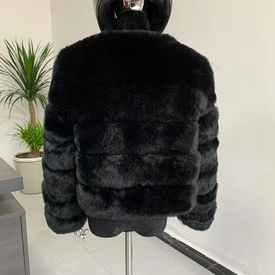 Winter coat for faux fur coat women new outerwear Fox fur short coat Fake fur  jacket furry fluffy jacket luxury woman fur Fake