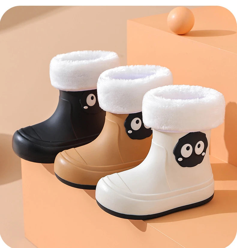 New Toddler Kids Rain Boots Children Cartoon Rain Boot Cartoon Cute Shoes for Boys Girls Waterproof EVA Non Slip Short Boots