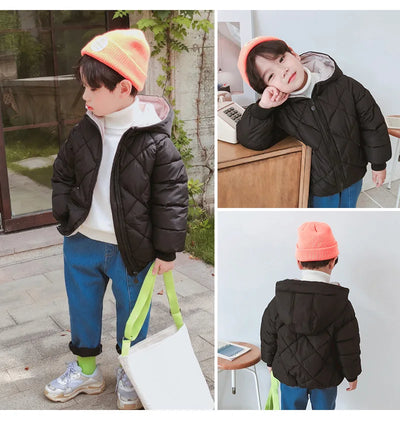 Casual Baby Girls Winter Clothes Kids Light Down Coats with Hoodie Spring Girl Jacket Toddler Children Clothing for Boys Coat