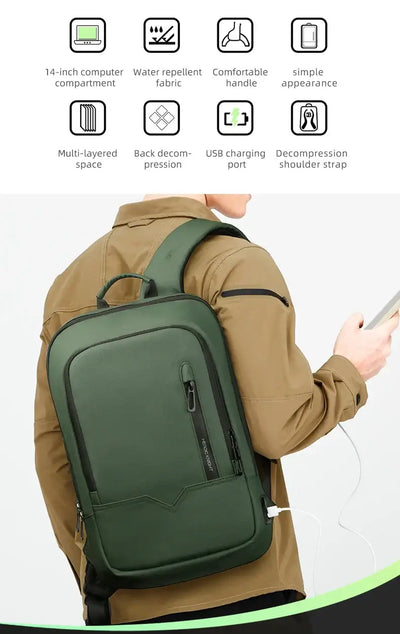 Heroic Knight Men Business Backpack Multifunction Slim Laptop Bags For Women outdoors Waterproof pack Aesthetic Backpack Design