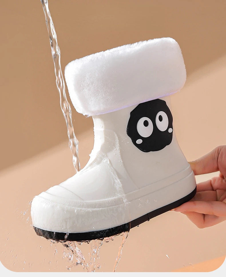 New Toddler Kids Rain Boots Children Cartoon Rain Boot Cartoon Cute Shoes for Boys Girls Waterproof EVA Non Slip Short Boots