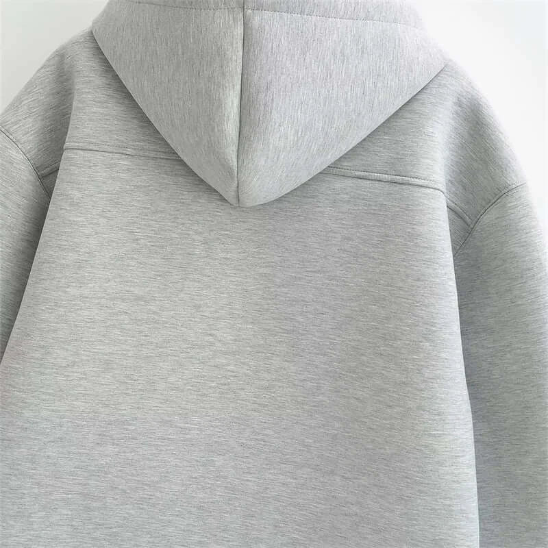 Unisex style Double Pockets Oversize Loose Sweatshirts Outerwear Top