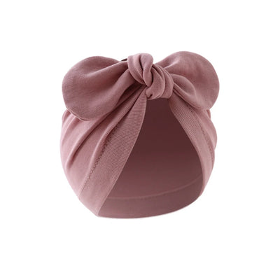 Children Rabbit Ear Turban Hat Baby Indian Knot Bows Hats Newborn Toddler Ball Tie Caps Kids Earmuffs Beanie Hair Accessories