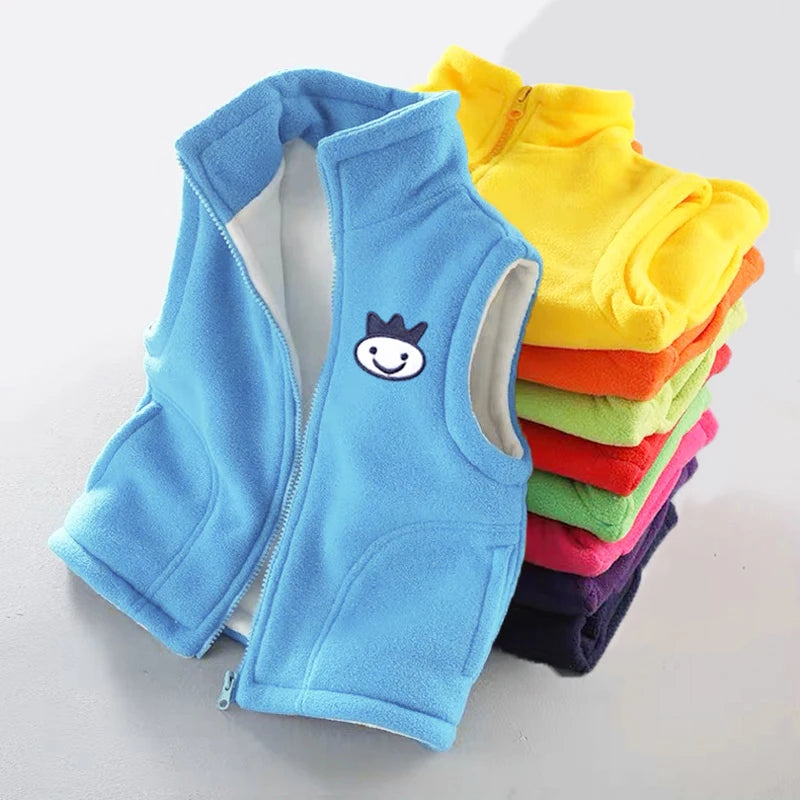 Solid Cartoon Sweater Tank Boy Girl Toddler Kid Baby Spring Autumn Sweater V-Neck Knit Top Fall Fashion Vest Knitwear Clothes