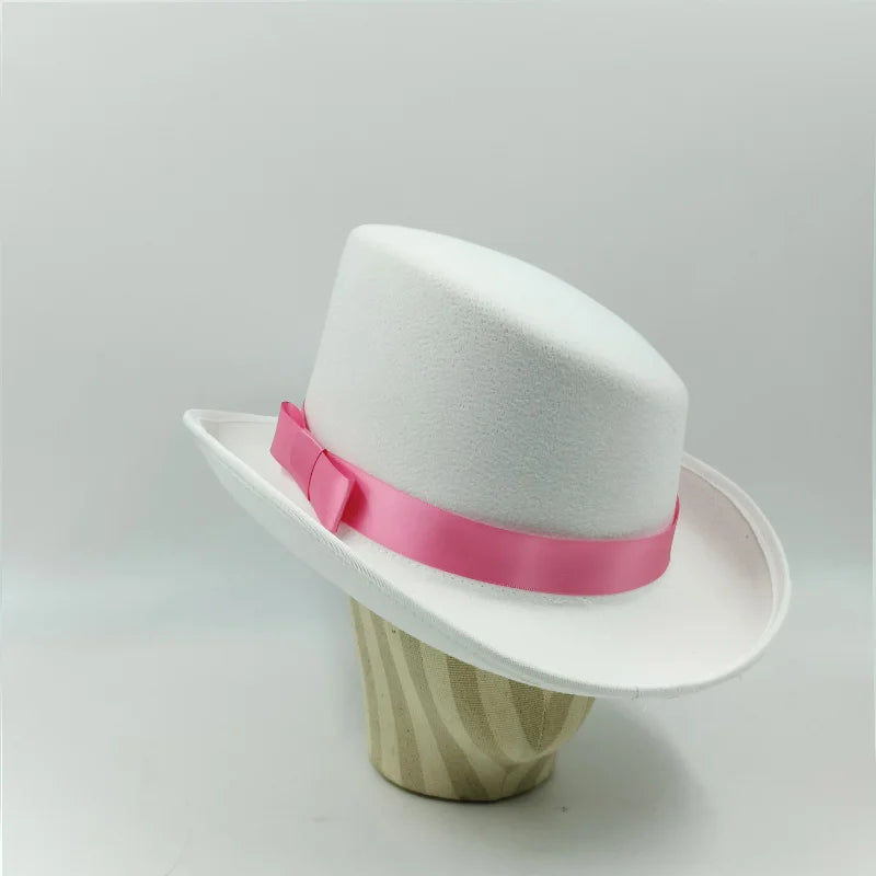 Men Top hat Magician Presidential high hat British jazz top hats male gentleman flat felt hat 2024 sombrero de copa británico