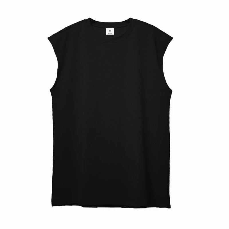 Summer Plain Mens Fitness Singlets Loose Mesh Tops Bodybuilding Tank Top Men Gym Clothing Sporting Oversized Muscle shirt