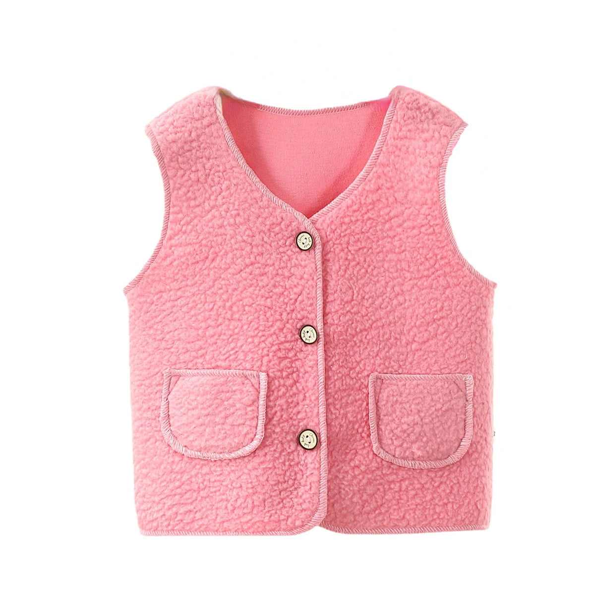 0-6Y Autumn Winter Kid Vest  Fur Girl Boy Baby Waistcoat Kids Jackets Children Clothes Snow Outfit Sleeveless Vest Toddler Wool