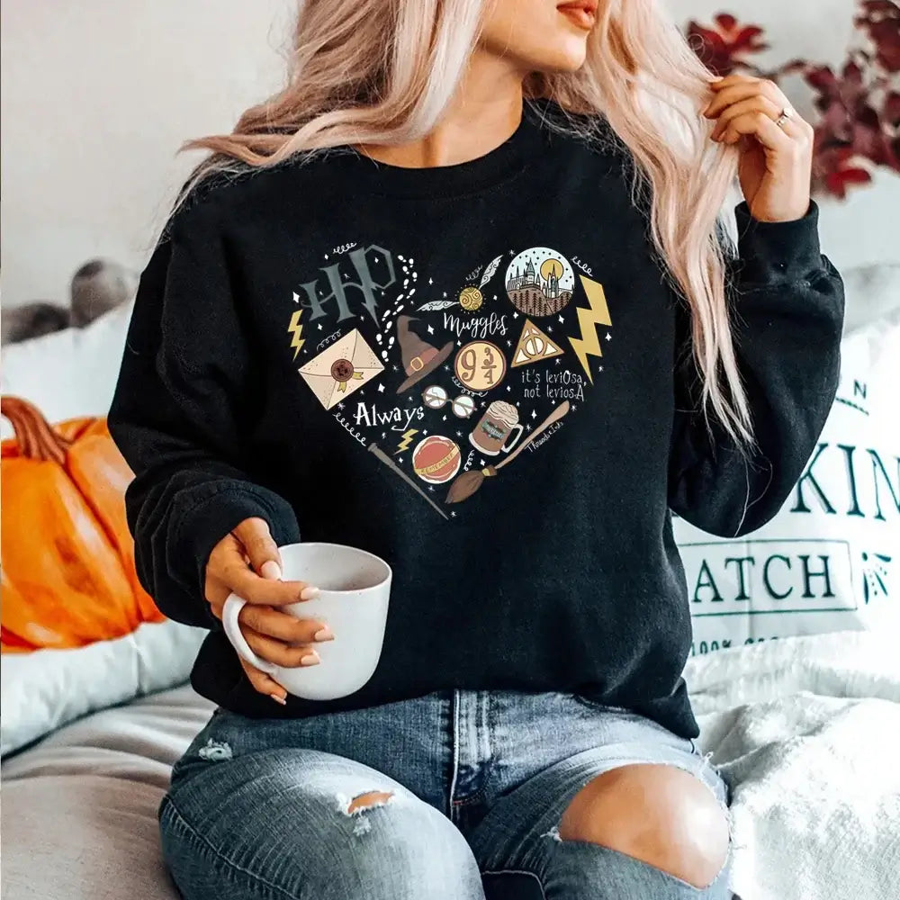 Crewneck Sweatshirt Vacation Tops