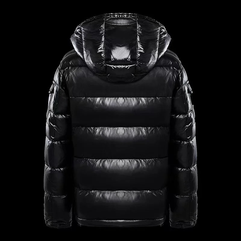 Down Jacket Men's Hooded Winter Down Jacket Detachable Hat White Goose Down Filled Warm Casual Jacket Men Winter Jacket   Jacket