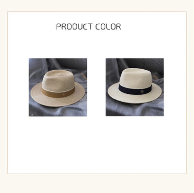 Designer New Natural Panama Soft Shaped Straw Hat Summer Women/Men Wide Brim Beach Sun Cap UV Protection Fedora Birthday Gift