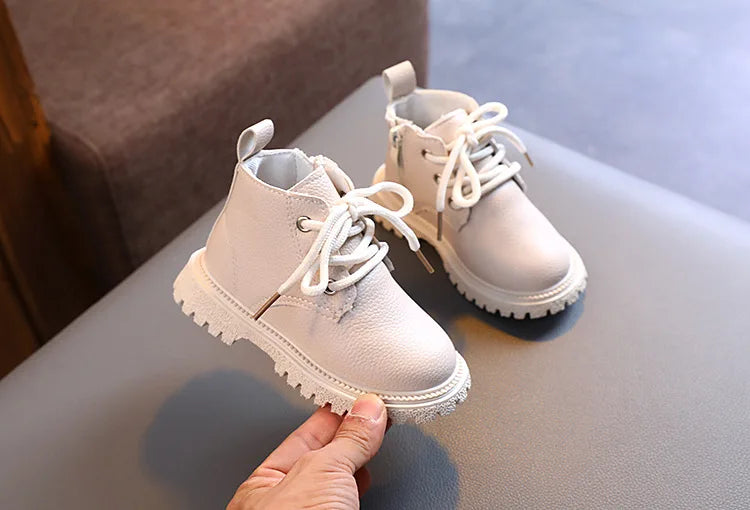 Kids Leather Baby Chelsea Short Boots Waterproof Children Shoes Boys Ankle Boots Fashion Girls Snow Boots Toddler Casual Shoe