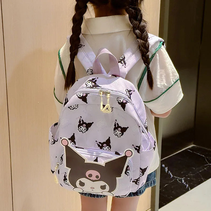 Kawaii Sanrio Hello Kitty School Bag Cute Kuromi Cinnamoroll Backpack Schoolbag My Melody Bag High Capacity Kids Christmas Gift