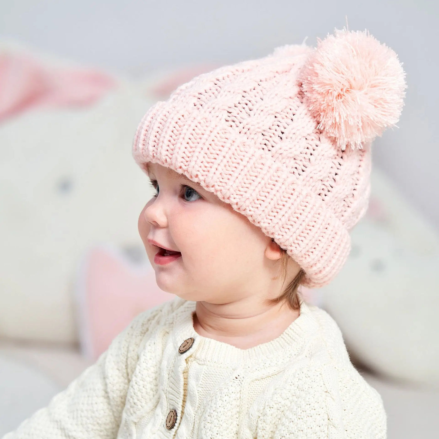 Autumn Winter Baby Hat for Girls Beanie Bonnet Kids Cute Pompoms Knit Hats Solid Newborn Accessories Warmer Stuff Toddler Cap