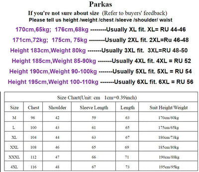 Winter New Thick Men Warm Parka Jackets Casual Men's Outwear Coats Solid Stand Collar Male Windbreak Cotton Padded Down Jacket