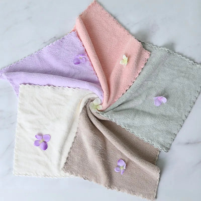 25x25cm 4 pieces ultra-fine fiber household cleaning face high-quality cartoon mixed with children's towels towel scarf