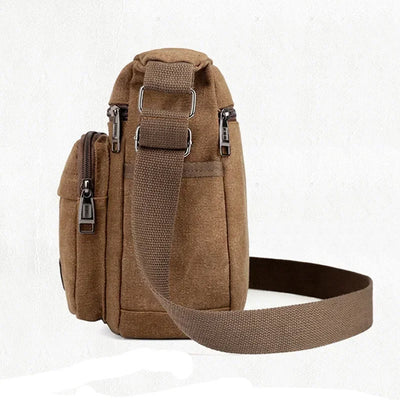 New Fashion Men Canvas Crossbody Shoulder Messenger Bags Man Cross Body Bag Casual Multi Function Portable Male Bags