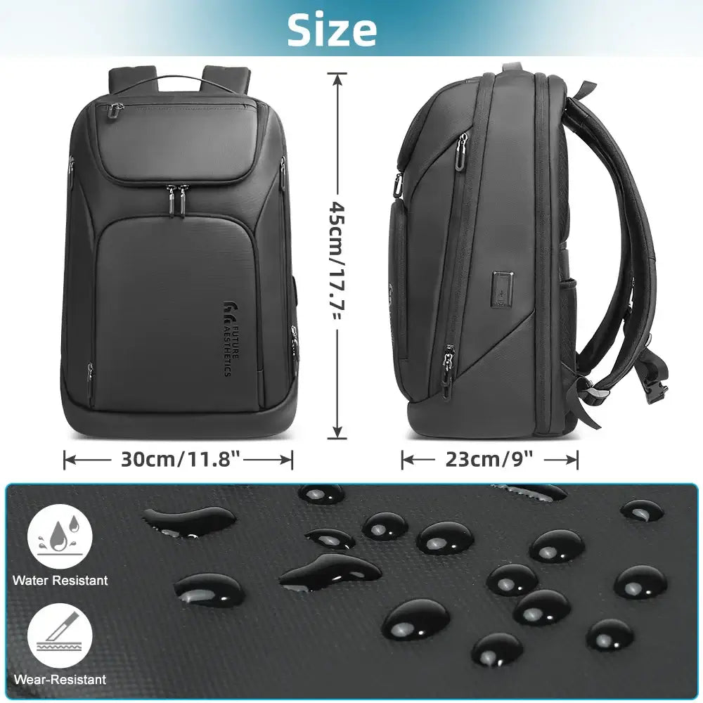 HK New Arrival Spacious Travel Backpack 17.3 inch Laptop Backpack For Men Big Capacity Waterproof Commuting Rucksacks With USB