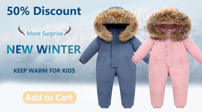 Winter Jumpsuit Overalls for Girls Children Thick Ski Suit Boys Duck Down Jacket Toddler Baby Snowsuits Outerwear Warm Coat 0-3Y