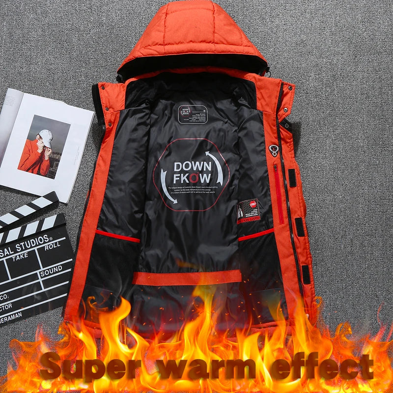 New Ski Suit Men Winter Snow Parkas Warm Windproof Outdoor Sports Skiing Down Jackets and Pants Male Snowboard Wear Overalls