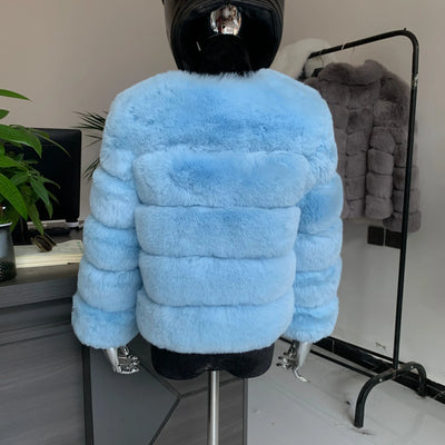 Winter coat for faux fur coat women new outerwear Fox fur short coat Fake fur  jacket furry fluffy jacket luxury woman fur Fake