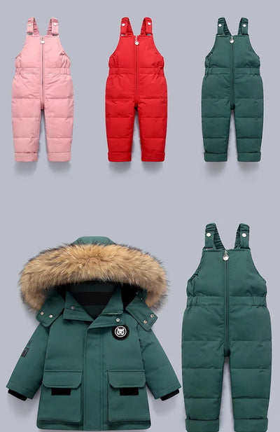 Children Clothing Set Baby Winter Warm Down Jackets parka Boys Thick Jumpsuit Infant overcoat toddler Girl Clothes Kids Snowsuit