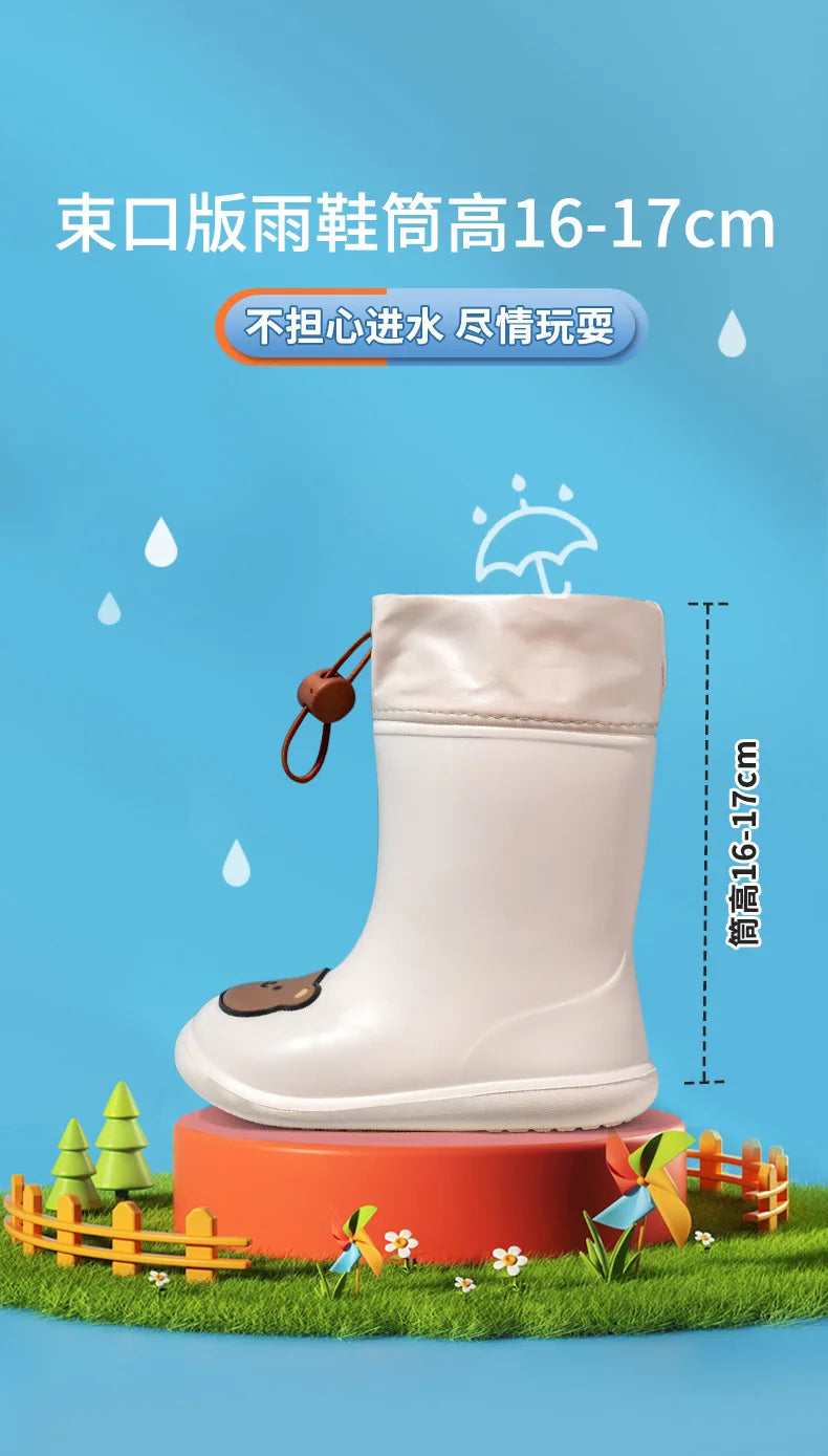 EVA Waterproof Rain Shoes Kids Infant Rain Boots Non-slip Baby Sneaker Cartoon Boy Girl Toddler Waterproof Children Shoes Summer