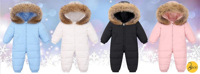 Winter Jumpsuit Overalls for Girls Children Thick Ski Suit Boys Duck Down Jacket Toddler Baby Snowsuits Outerwear Warm Coat 0-3Y