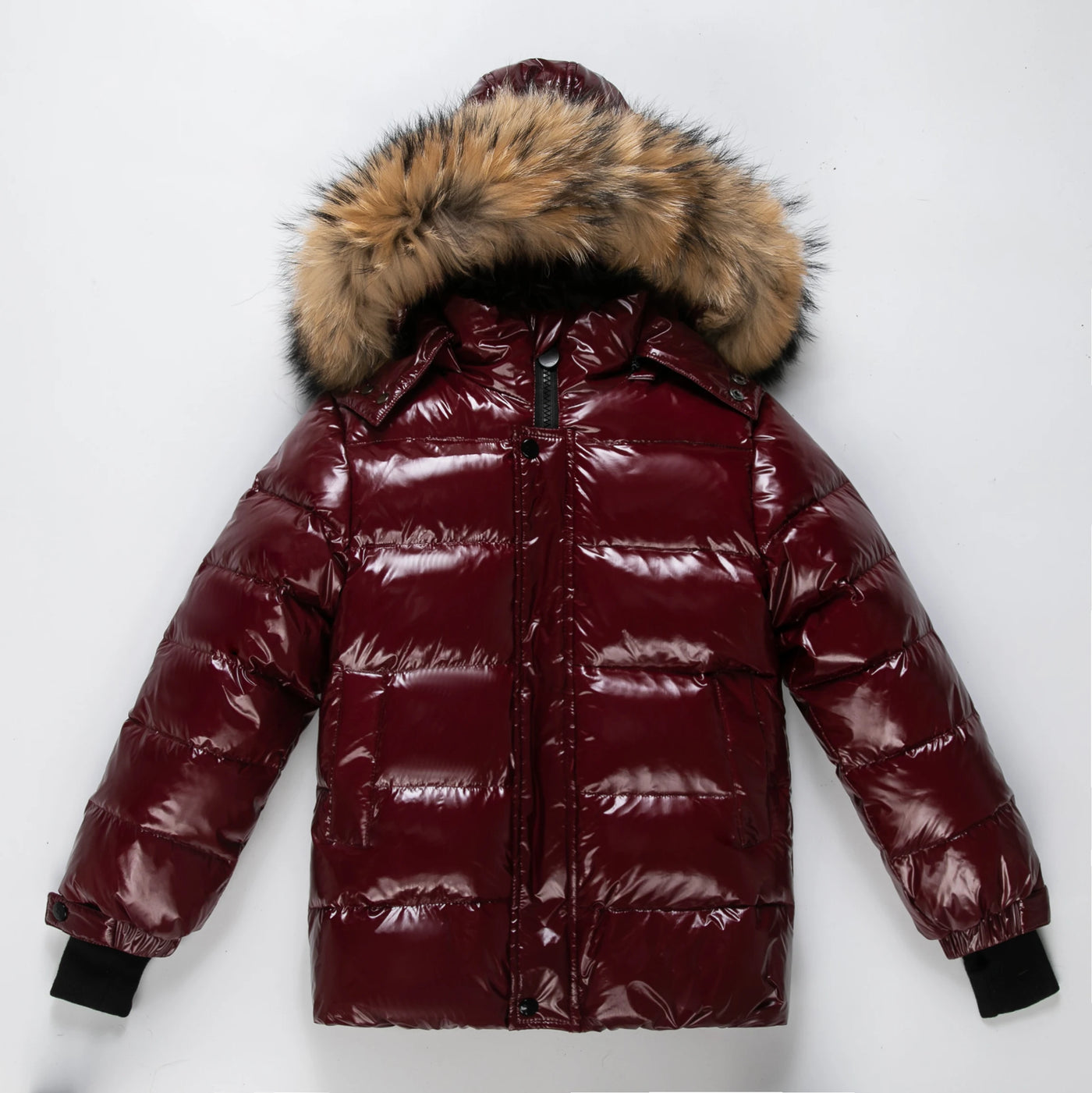 2024 Children Boy Winter Down Jacket Real Fur Waterproof Shiny Girl Winter Coat 1-14 Year Kids Teenager Outerwear Toddler Outfit