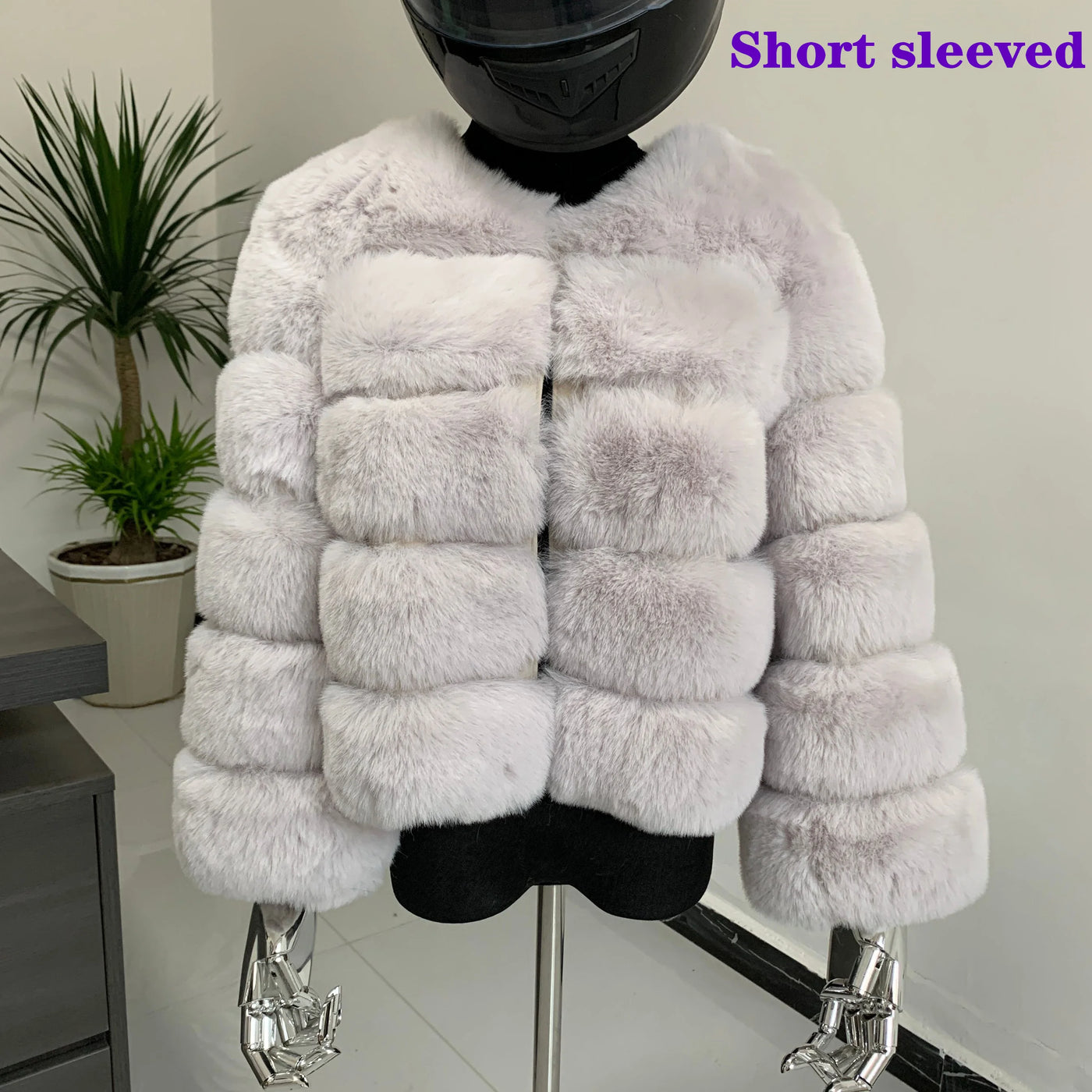 Winter coat for faux fur coat women new outerwear Fox fur short coat Fake fur  jacket furry fluffy jacket luxury woman fur Fake