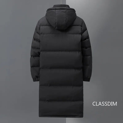 New Winter Men Long Puffer Jackets Hooded Casual Duck Down Coats Quality Male Outdoor Windproof Warm Winter Parkas Mens Clothing