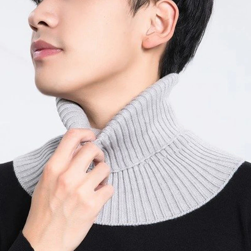 Men Fake Collar Winter Knitted False Collar Scarf Woolen Neck warmer Women Turtleneck Cycling Windproof Detachable Fake Collars