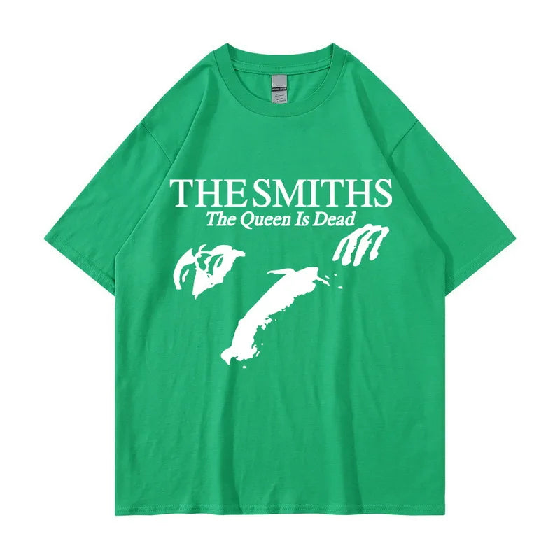 Men Cotton T Shirt Summer Tops The Smiths "The Queen Is Dead" - T-Shirt, 1980's Indie, Morrissey Bigger Size Homme Black T-shirt