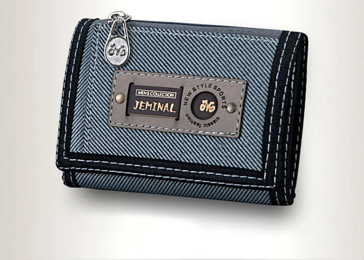 Wallets for Men Hasp Zipper Canvas Male Purses Short Wallet Quality Cards ID Holder Money Bags Clutches Coin Purse Burse Pocket