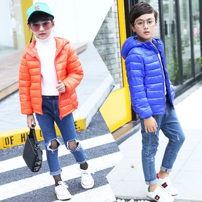 Autumn Winter Kids Down Jackets For Girls Children Clothes Warm  Coats For Boys Toddler Girls Outerwear Clothes 2-12 Years