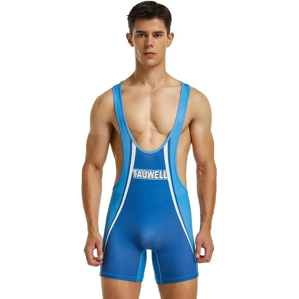 SEOBEAN Mens Undershirts Bodysuit Wrestling Singlet Fitness Workout One-piece Vest Bodywear Underwear Bodybuilding Jumpsuit